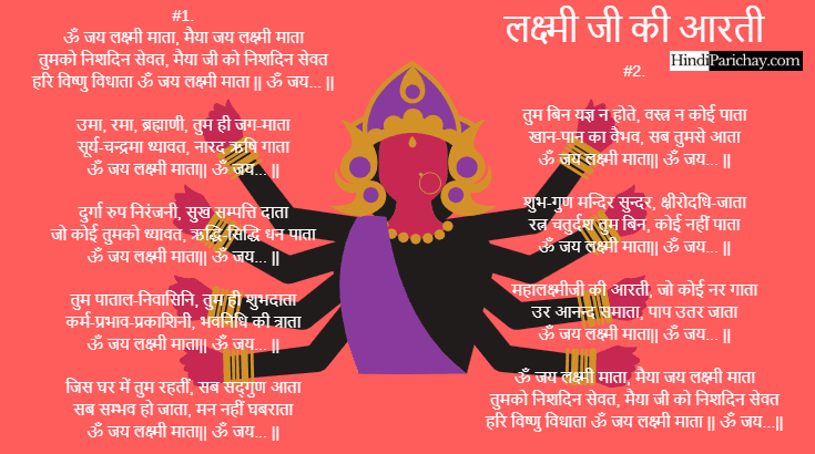 Lakshmi Mata Ki Aarti Lyrics in Hindi